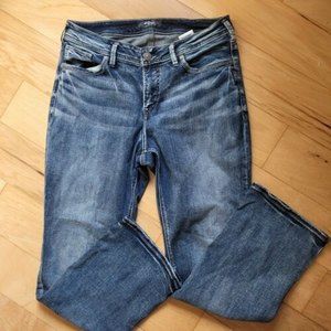 Silver Avery Boot Cut Sz 14 Jeans Stretch Denim Thick Stitching 34 x 31
